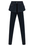 Jean skinny Diesel bleu en coton
