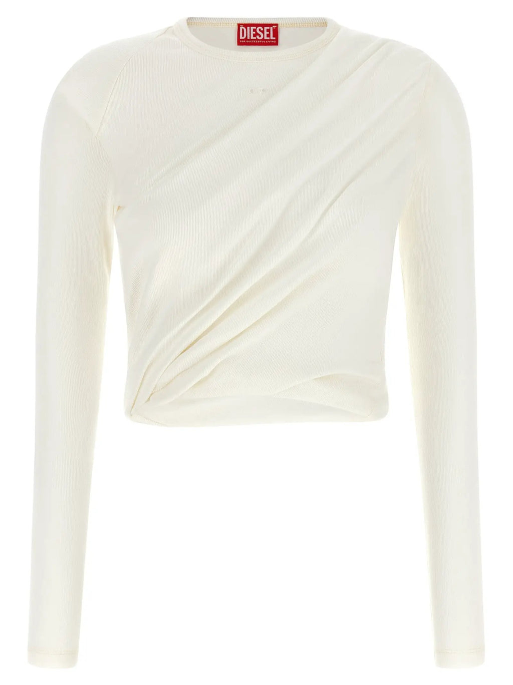 T-shirt Diesel manches longues en coton blanc