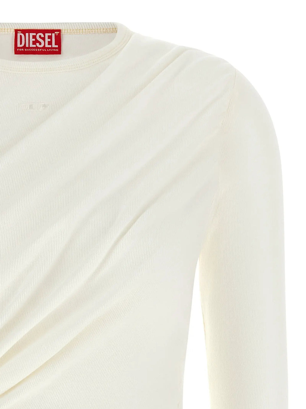 T-shirt Diesel manches longues en coton blanc