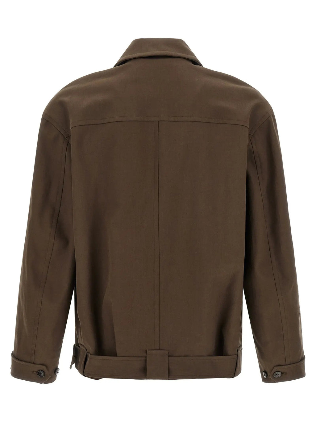 Dries Van Noten Brown Cotton Full-Length Jacket