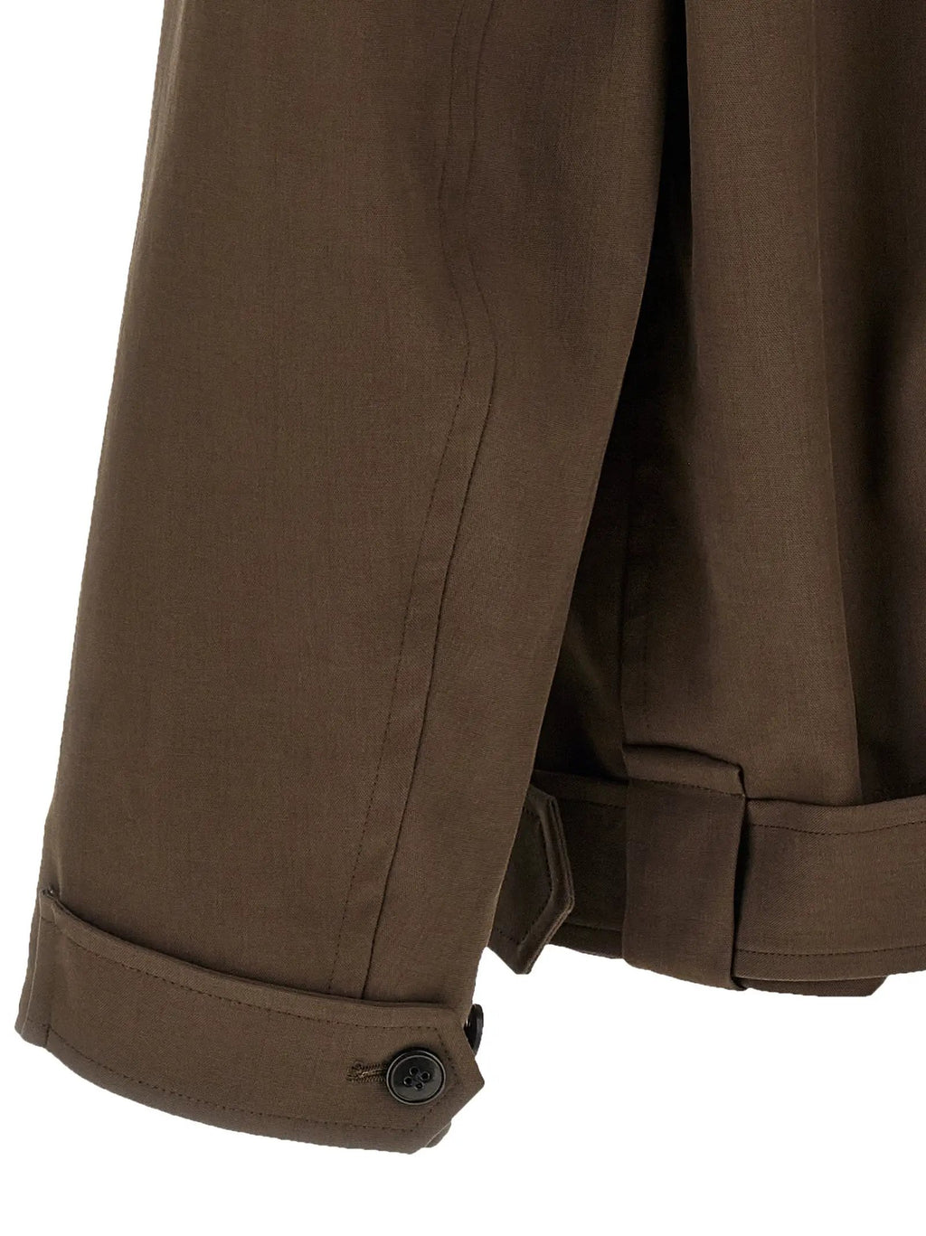 Dries Van Noten Brown Cotton Full-Length Jacket