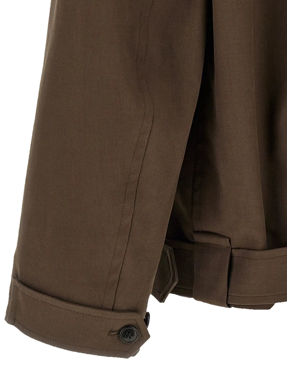 Dries Van Noten Brown Cotton Full-Length Jacket