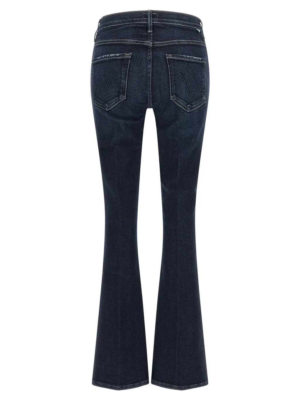 Mother Denim Blue Cotton Flared Jeans