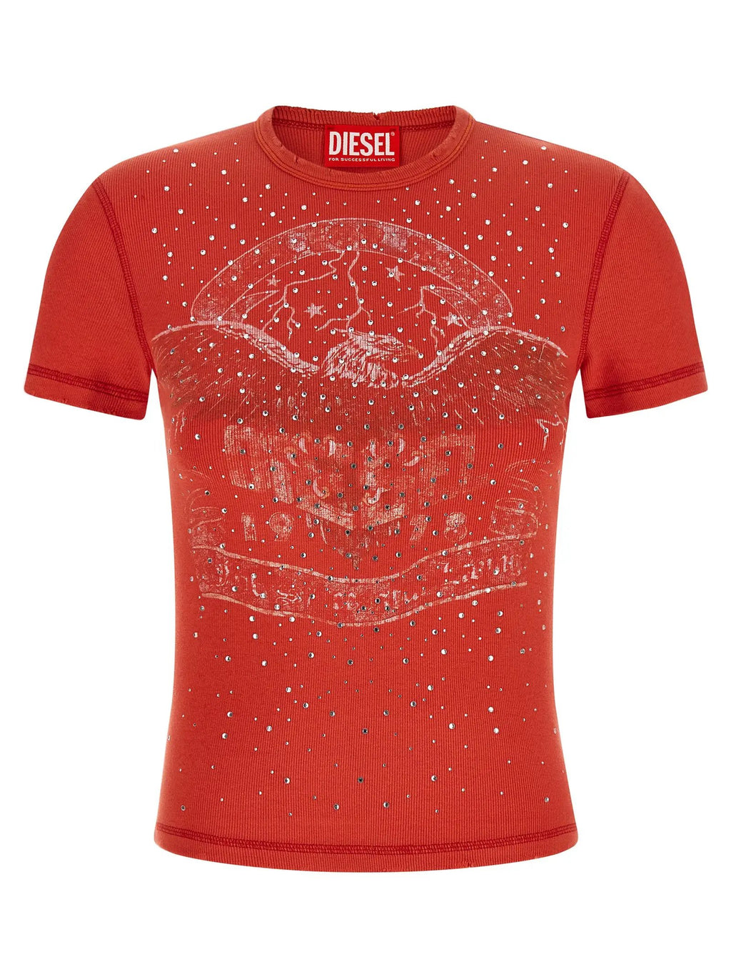 Diesel Red Cotton T-Shirt