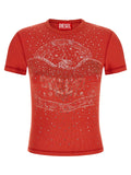 Diesel Red Cotton T-Shirt