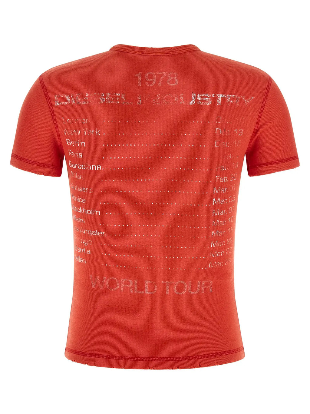 Diesel Red Cotton T-Shirt