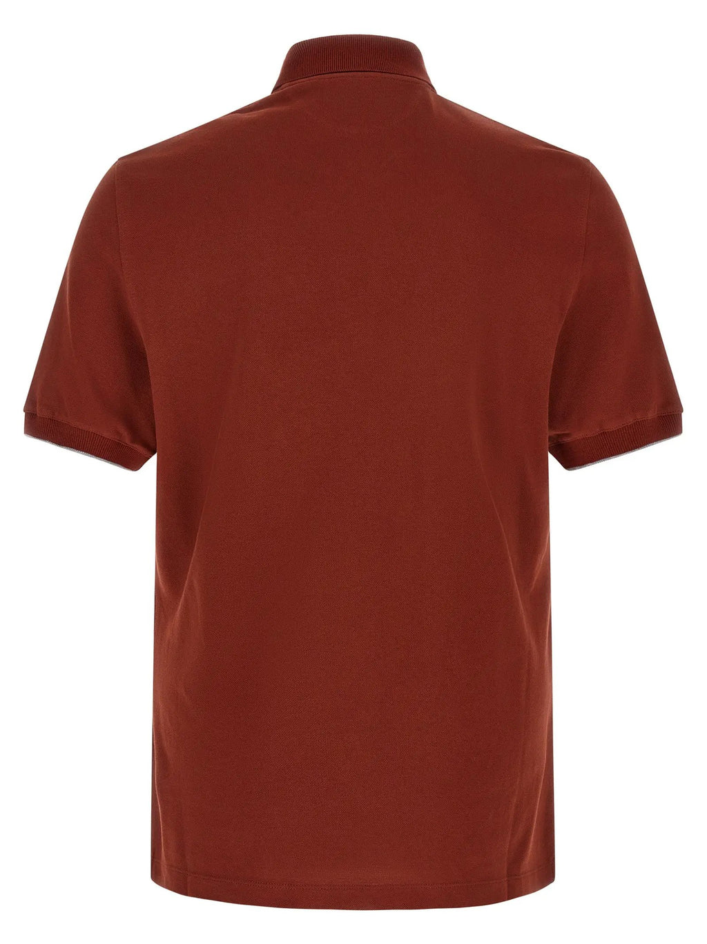 Polo Brunello Cucinelli en coton rouge