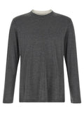 Brunello Cucinelli Gray Silk T-Shirt