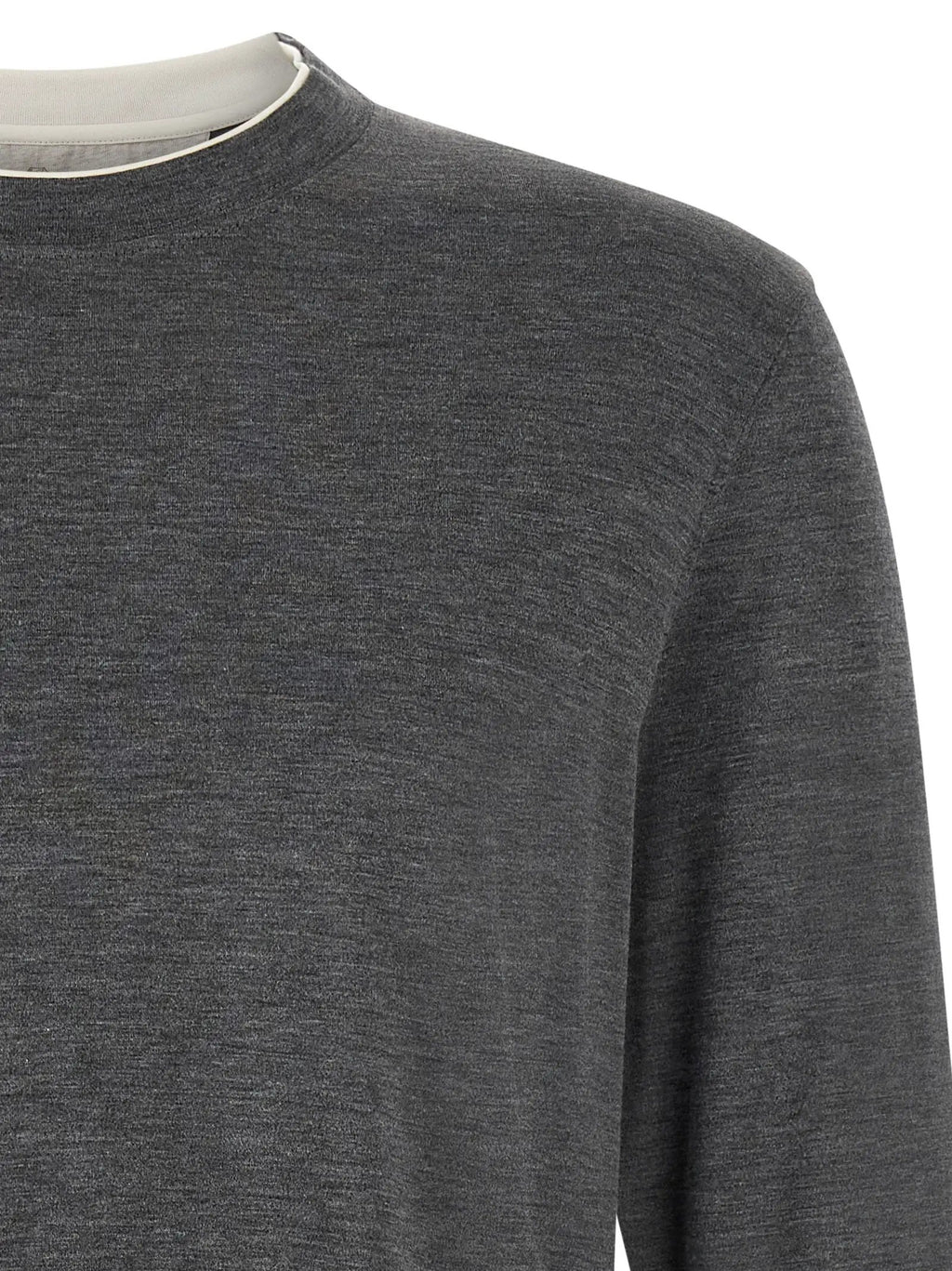 Brunello Cucinelli Gray Silk T-Shirt