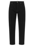 Jean droit en coton noir Brunello Cucinelli