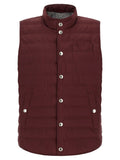 Brunello Cucinelli Bordeaux Polyester Sleeveless Jacket