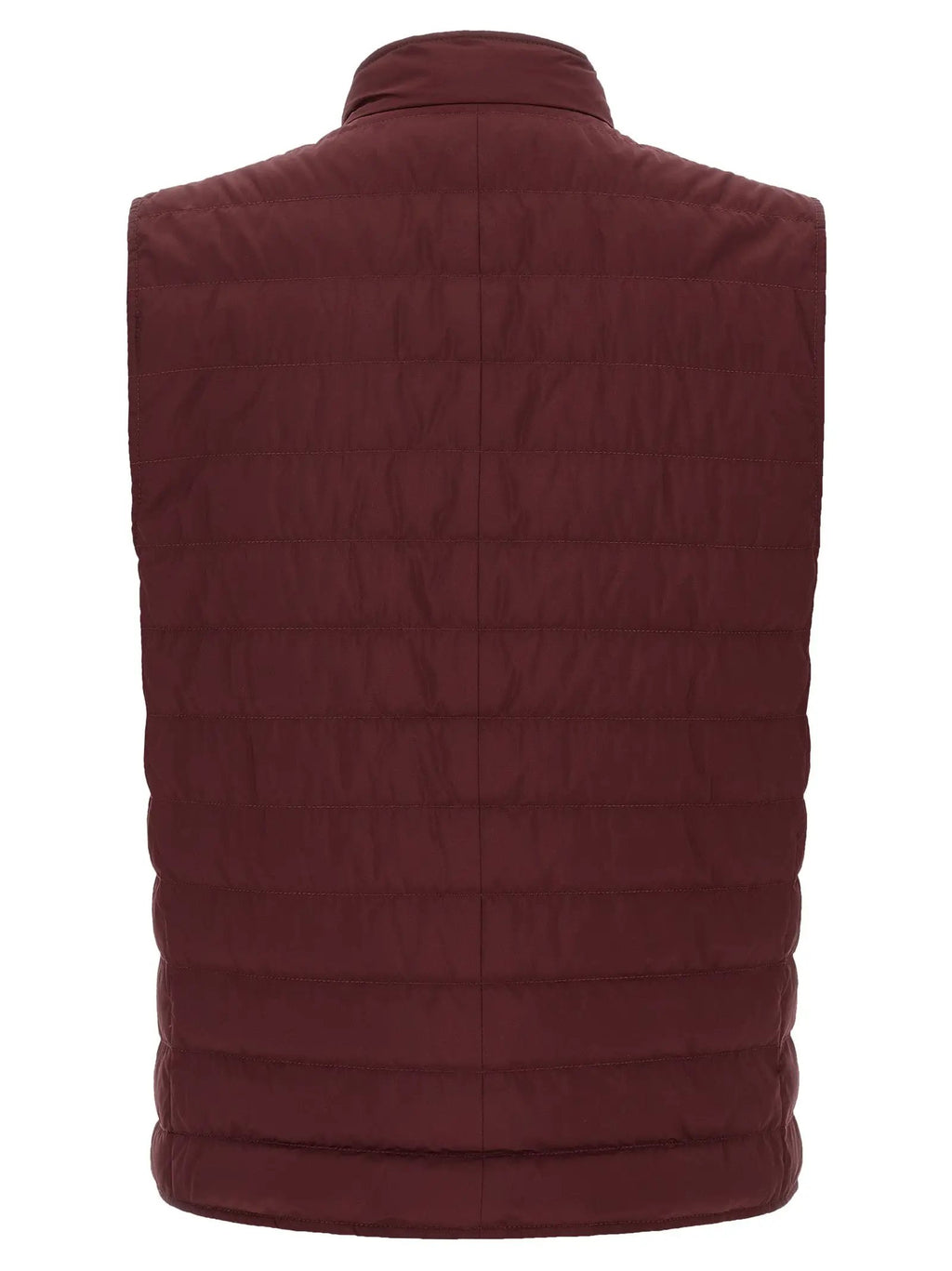 Brunello Cucinelli Bordeaux Polyester Sleeveless Jacket