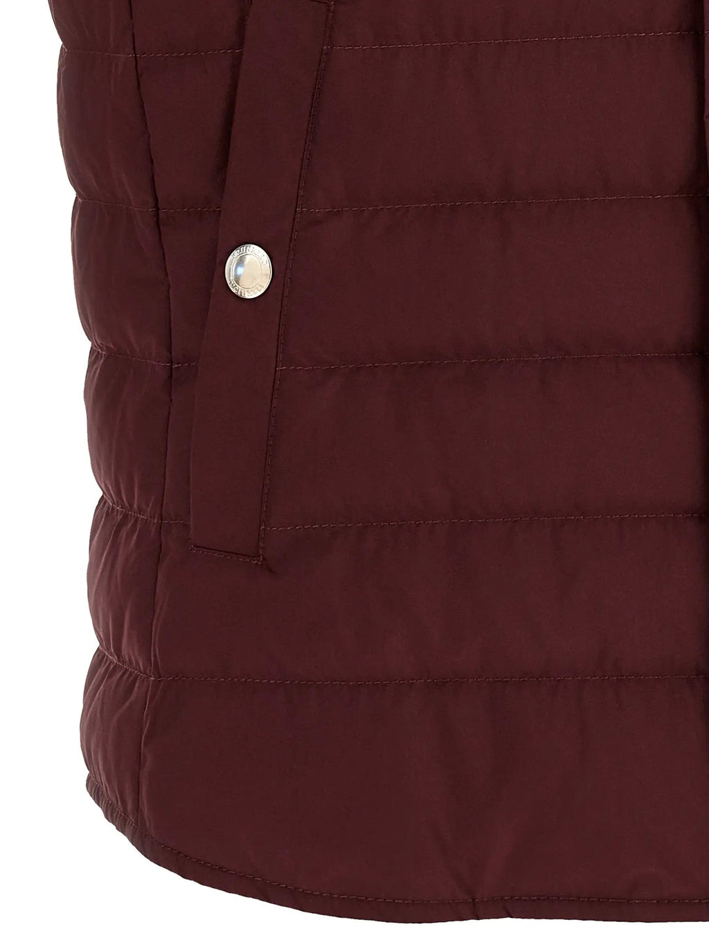 Brunello Cucinelli Bordeaux Polyester Sleeveless Jacket