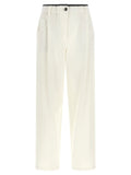 Brunello Cucinelli White Cotton Casual Pants