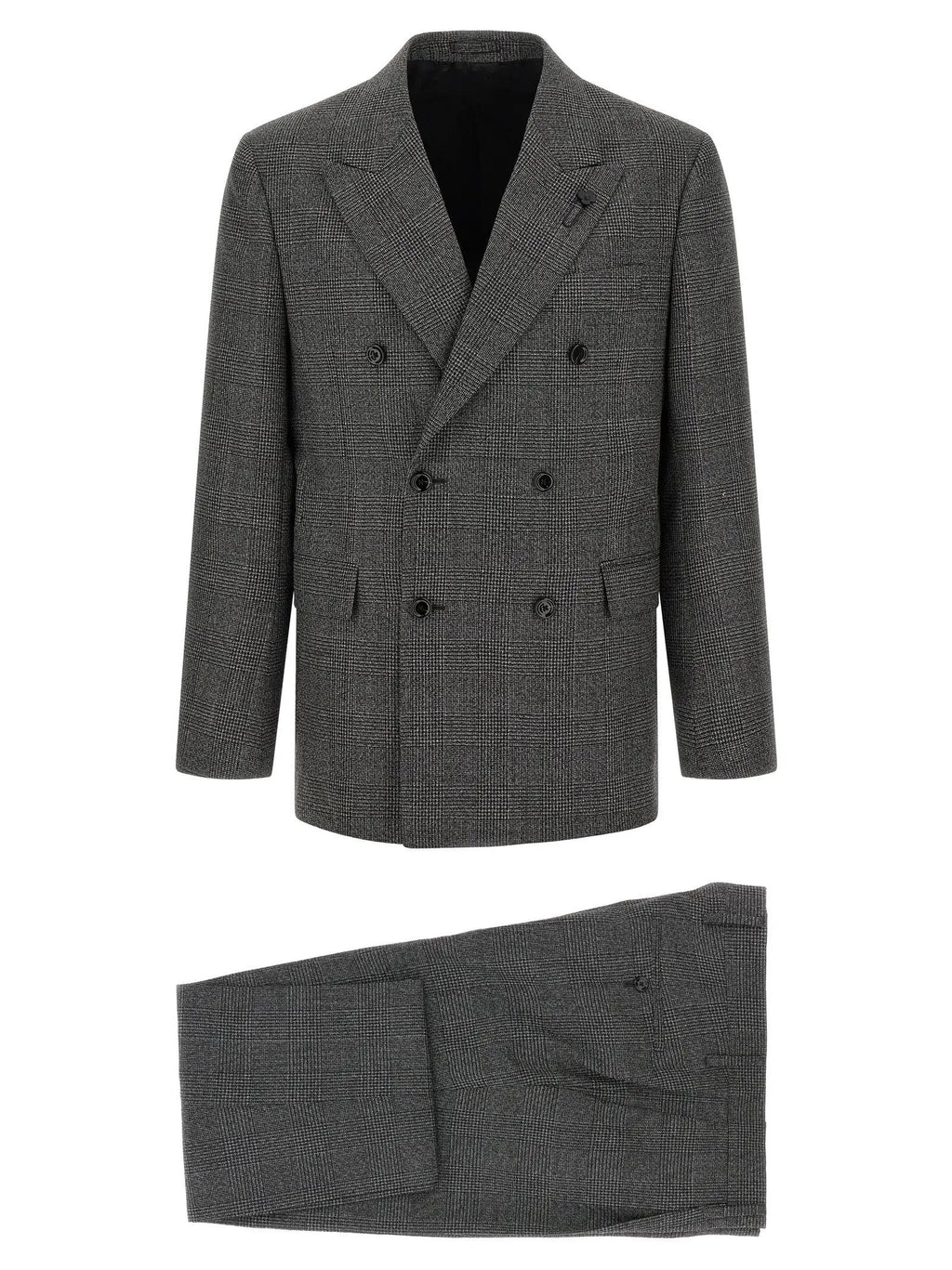 Lardini Gray Virgin Wool Two-Piece Suit