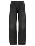 Jean droit en coton gris Diesel