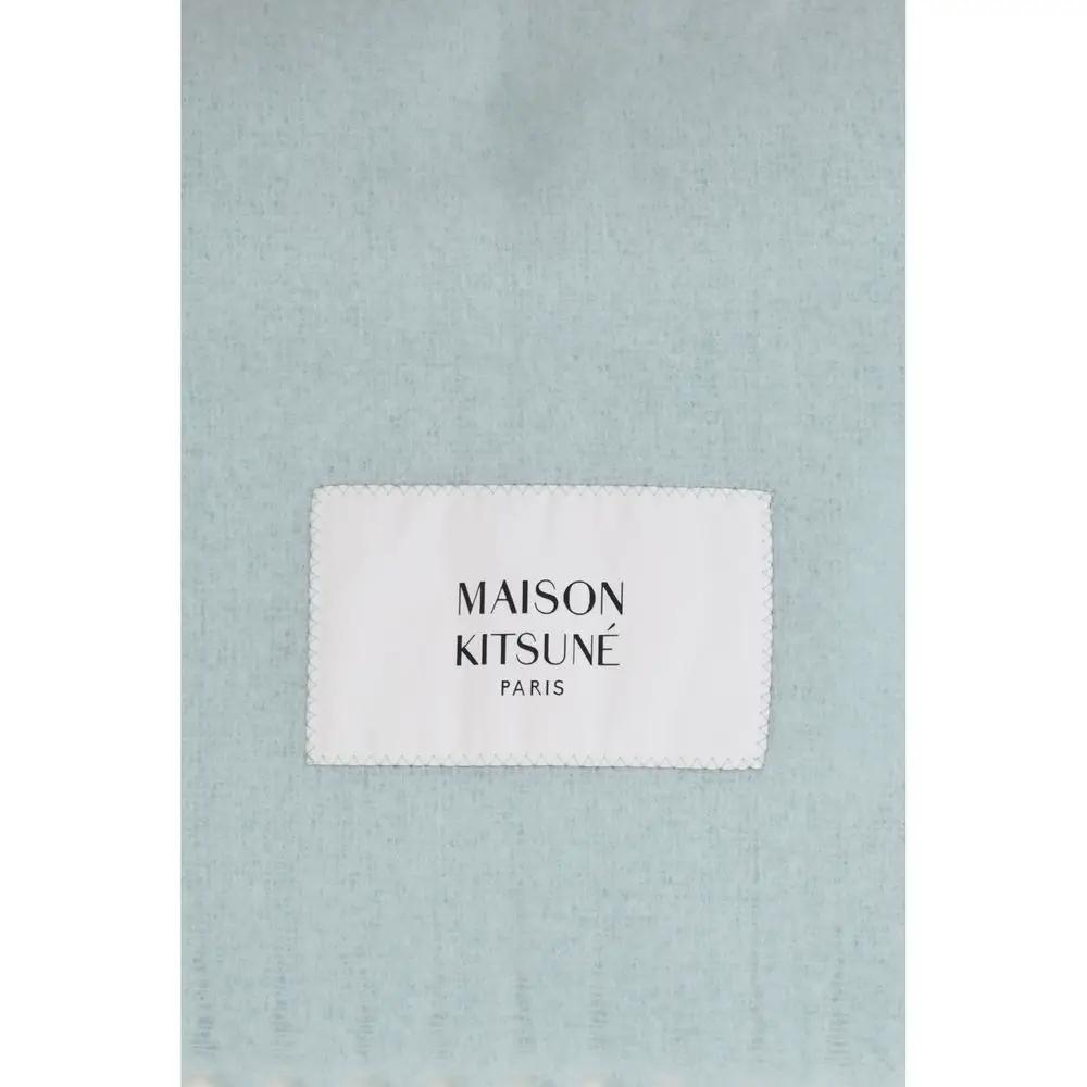 Maison Kitsuné Blue Polyamide Scarf