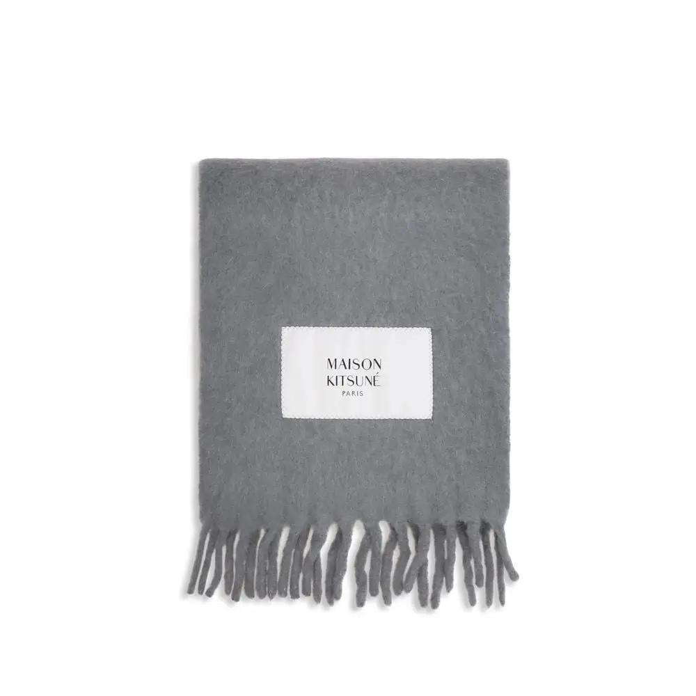 Maison Kitsuné Gray Alpaca Vicugna Pacos Scarf