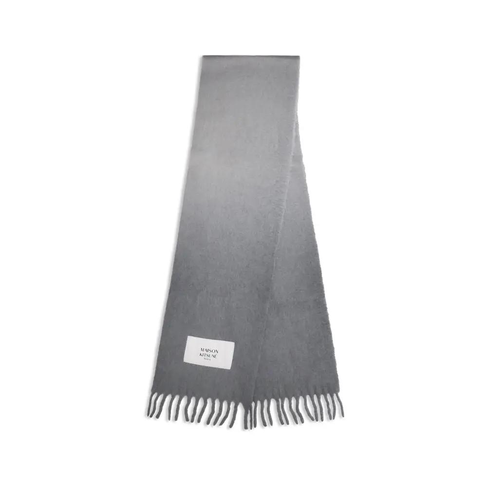 Maison Kitsuné Gray Alpaca Vicugna Pacos Scarf
