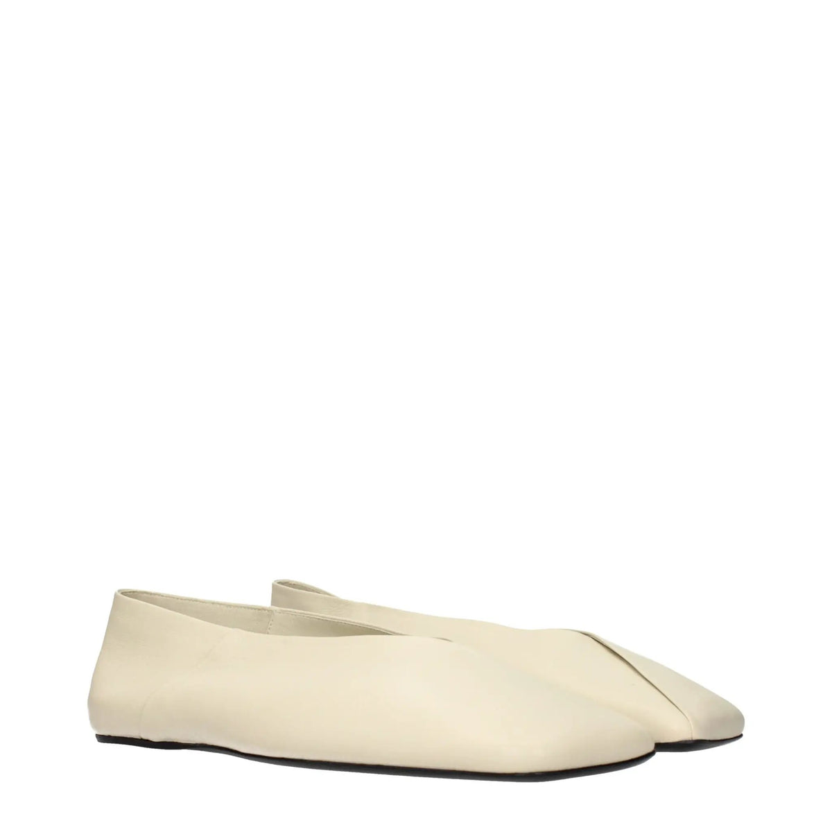 Ballerines Jil Sander en cuir beige