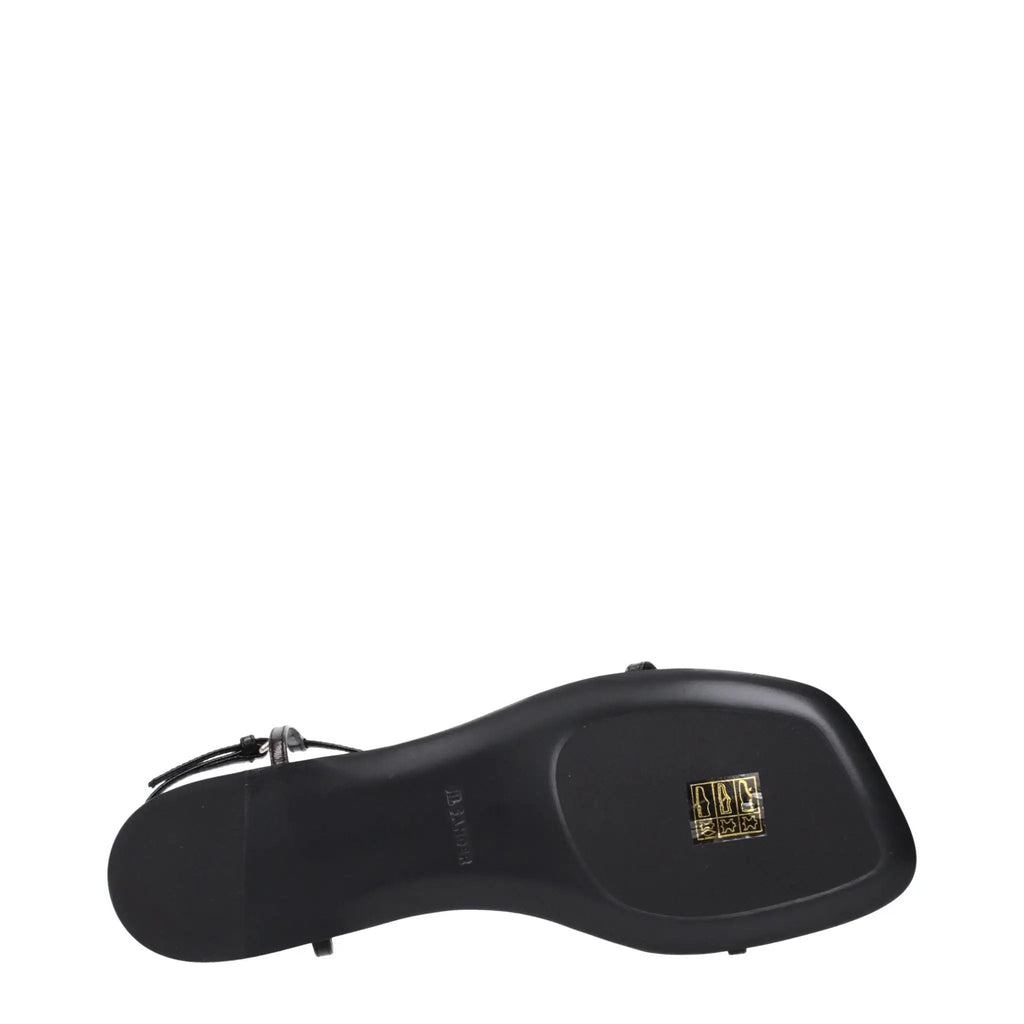 Jil Sander Black Leather Flip-Flop Sandals