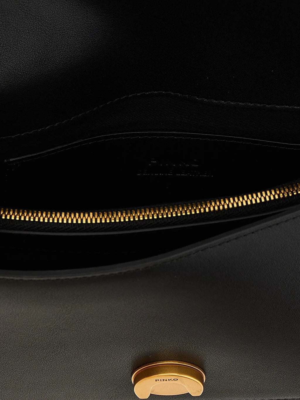 PINKO Black Calfskin Crossbody Bag