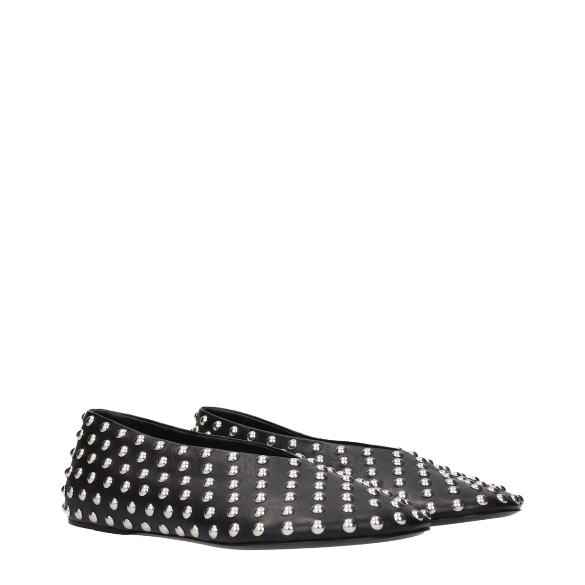 Jil Sander Black Leather Ballet Flats