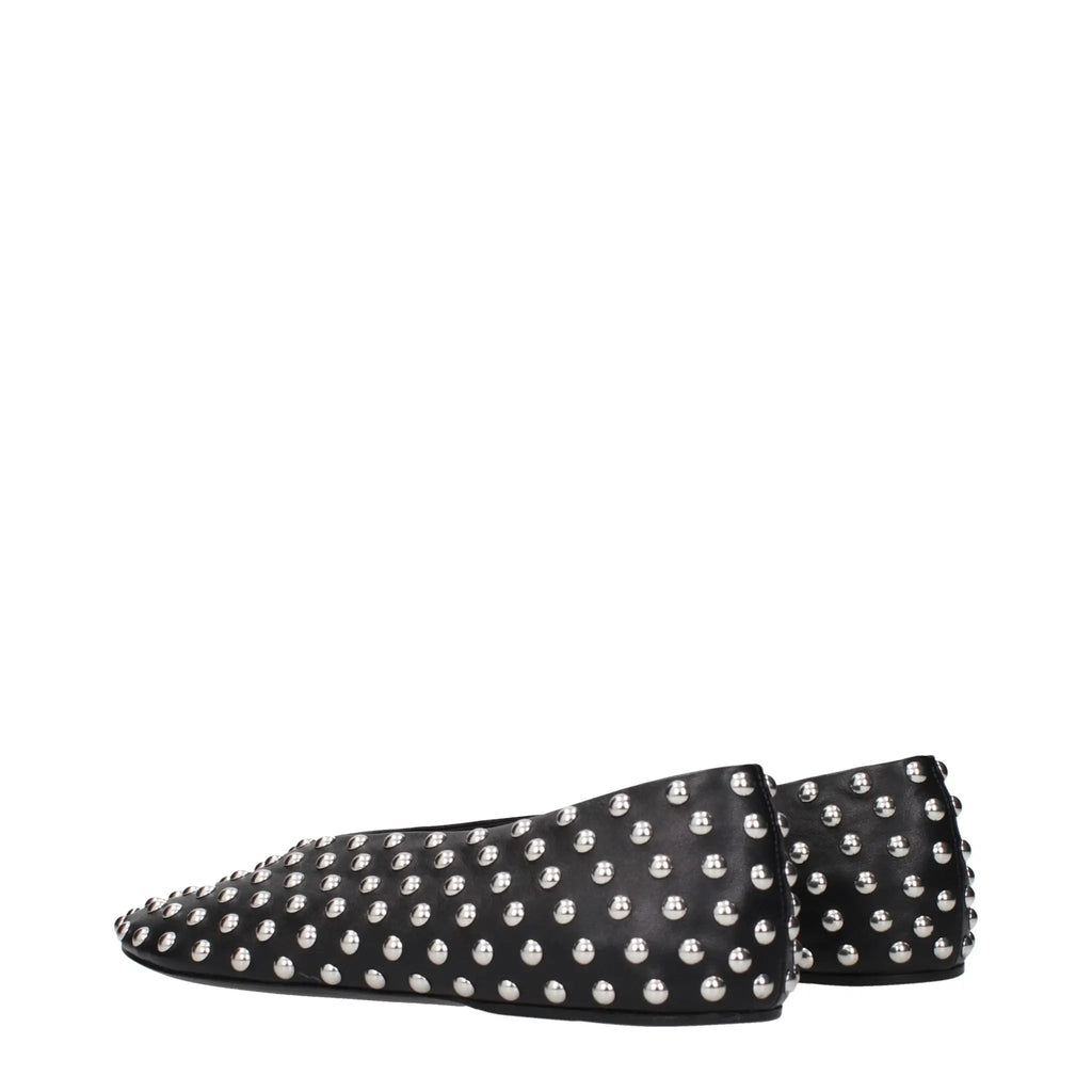 Jil Sander Black Leather Ballet Flats