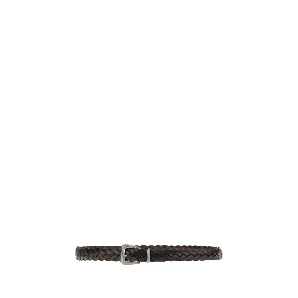 Brunello Cucinelli Brunello Cucinelli Brown Calf Leather Bos Taurus Regular Belt