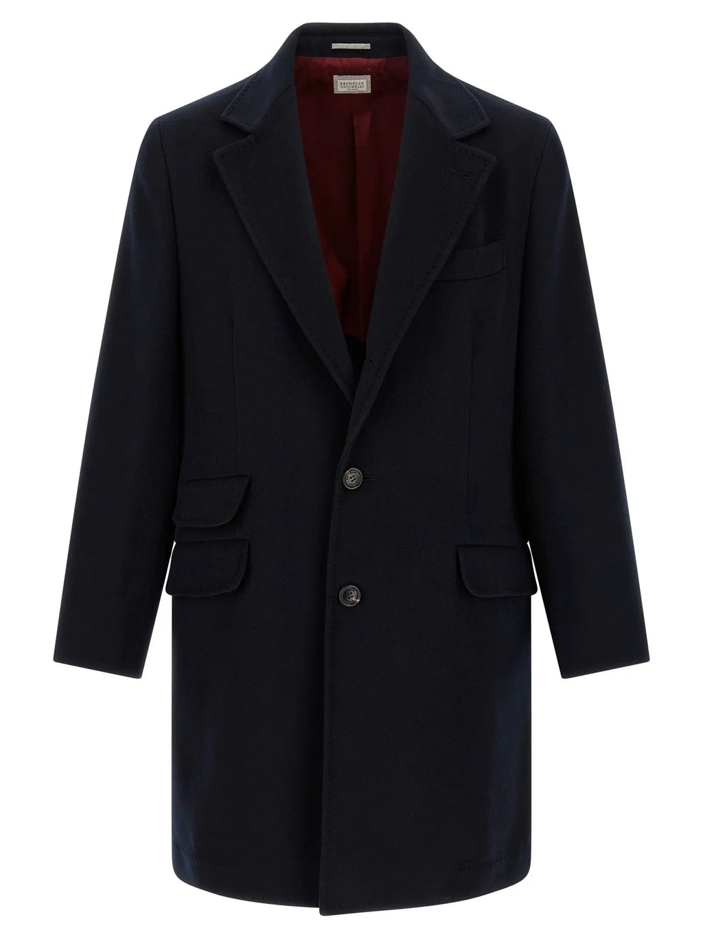 Brunello Cucinelli Blue Virgin Wool Coat