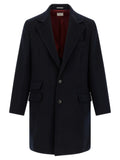 Brunello Cucinelli Blue Virgin Wool Coat