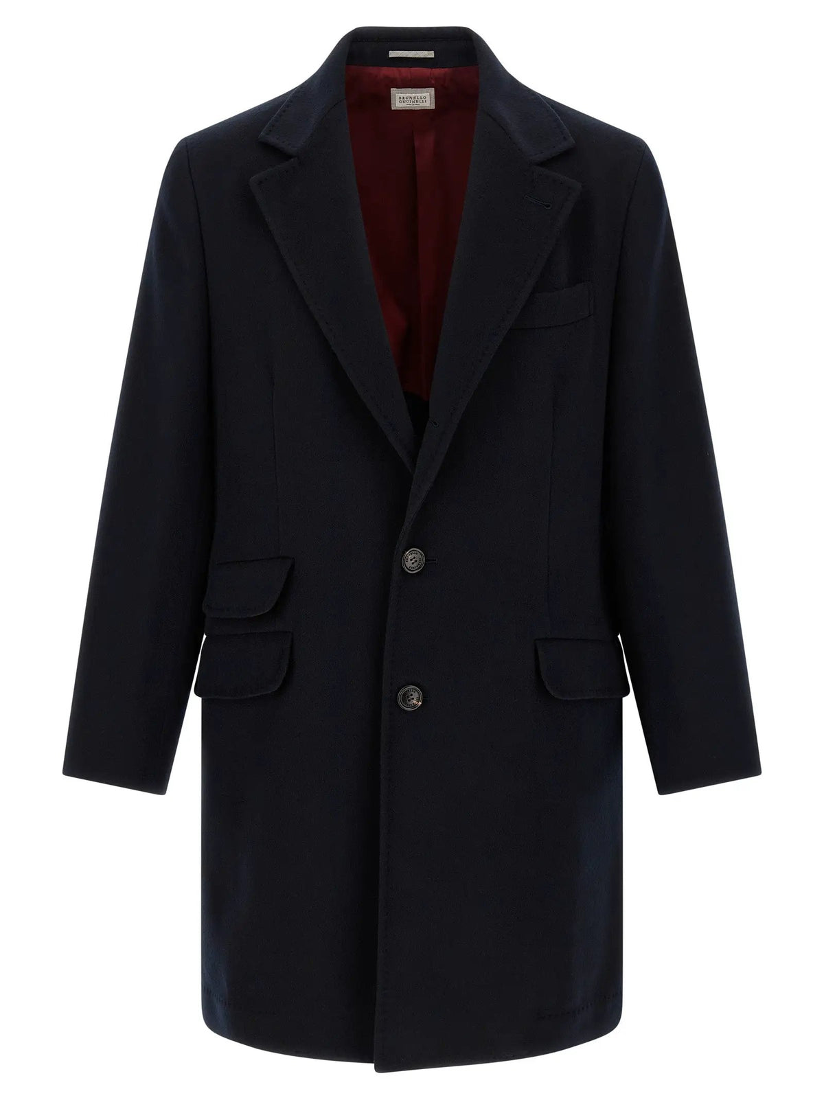 Brunello Cucinelli Blue Virgin Wool Coat