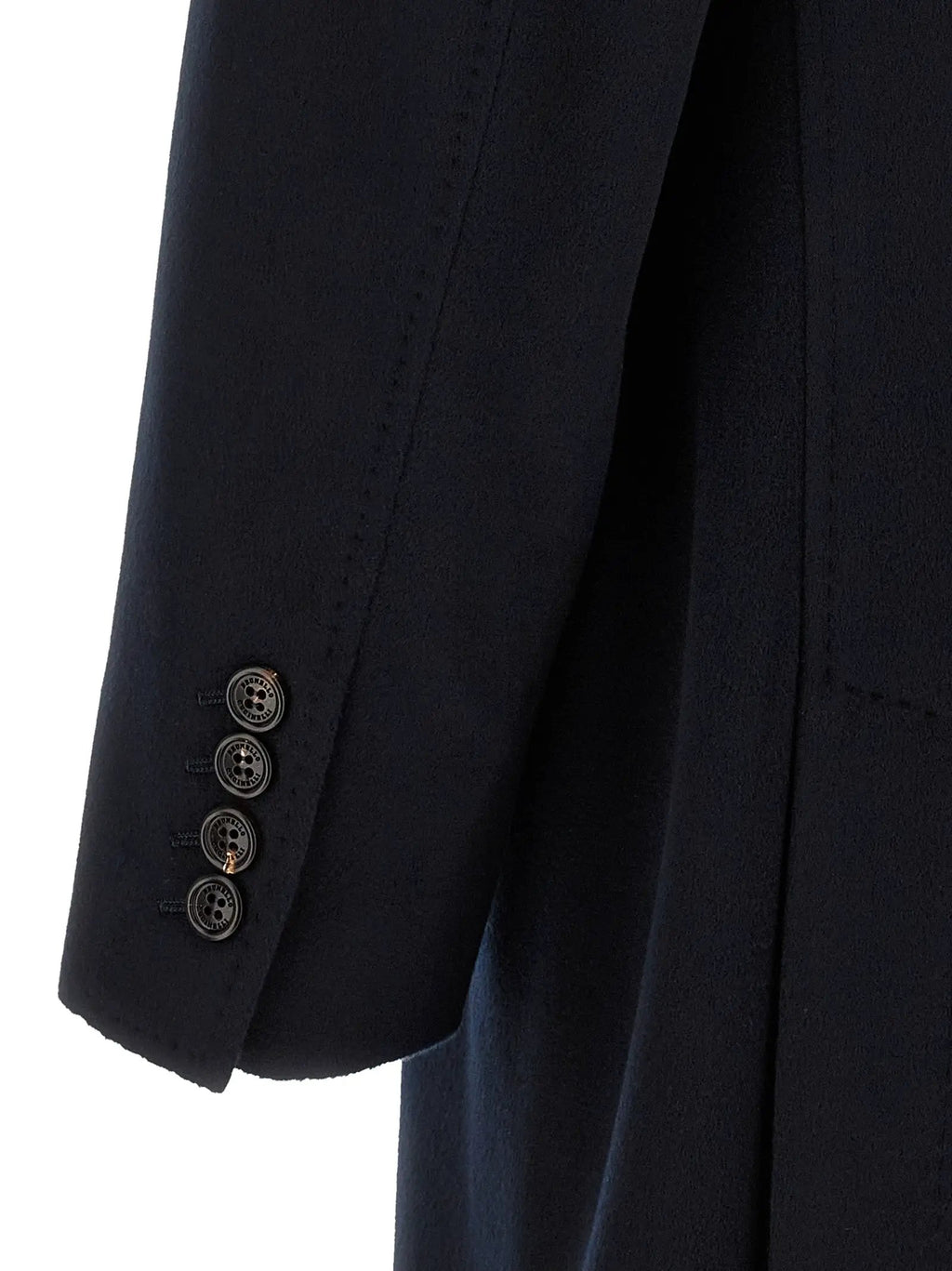 Brunello Cucinelli Blue Virgin Wool Coat