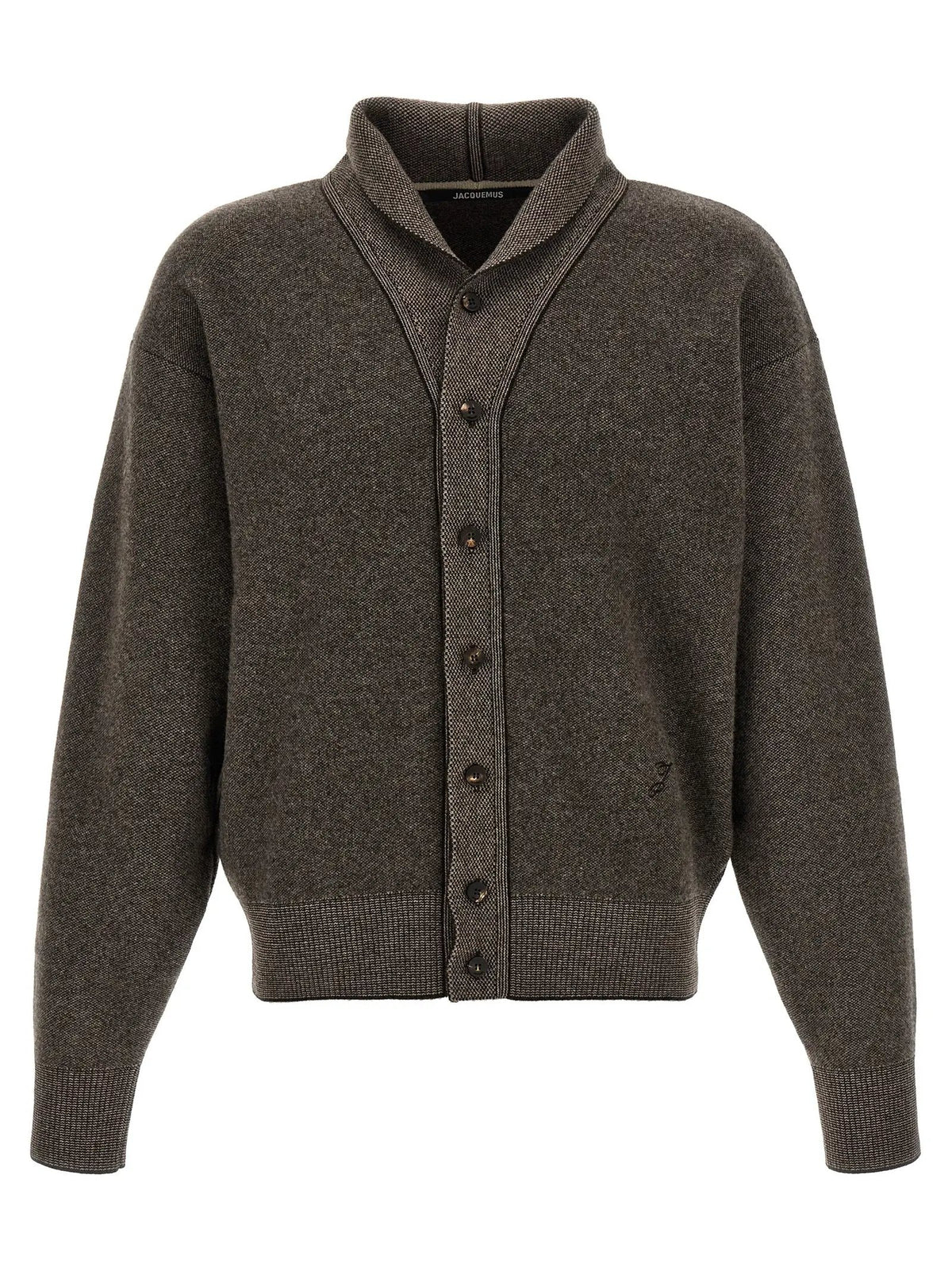 Jacquemus Brown Merino Wool Cardigan