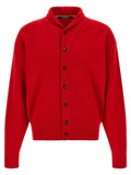 Jacquemus Red Merino Wool Cardigan