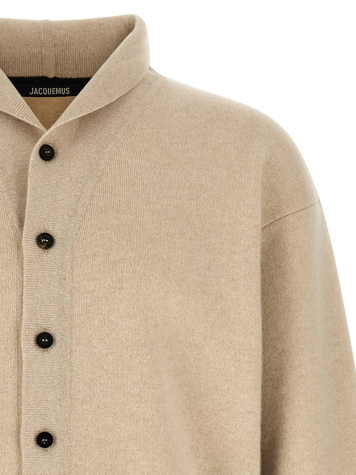 Jacquemus Beige Merino Wool Cardigan