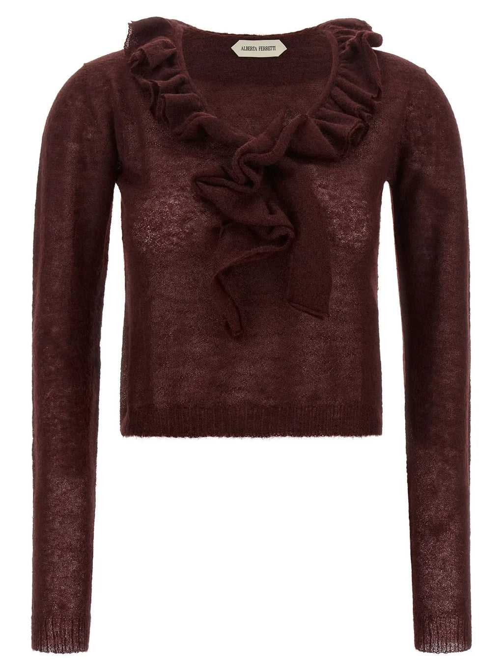 Alberta Ferretti Gilet en polyamide bordeaux