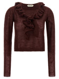 Alberta Ferretti Gilet en polyamide bordeaux