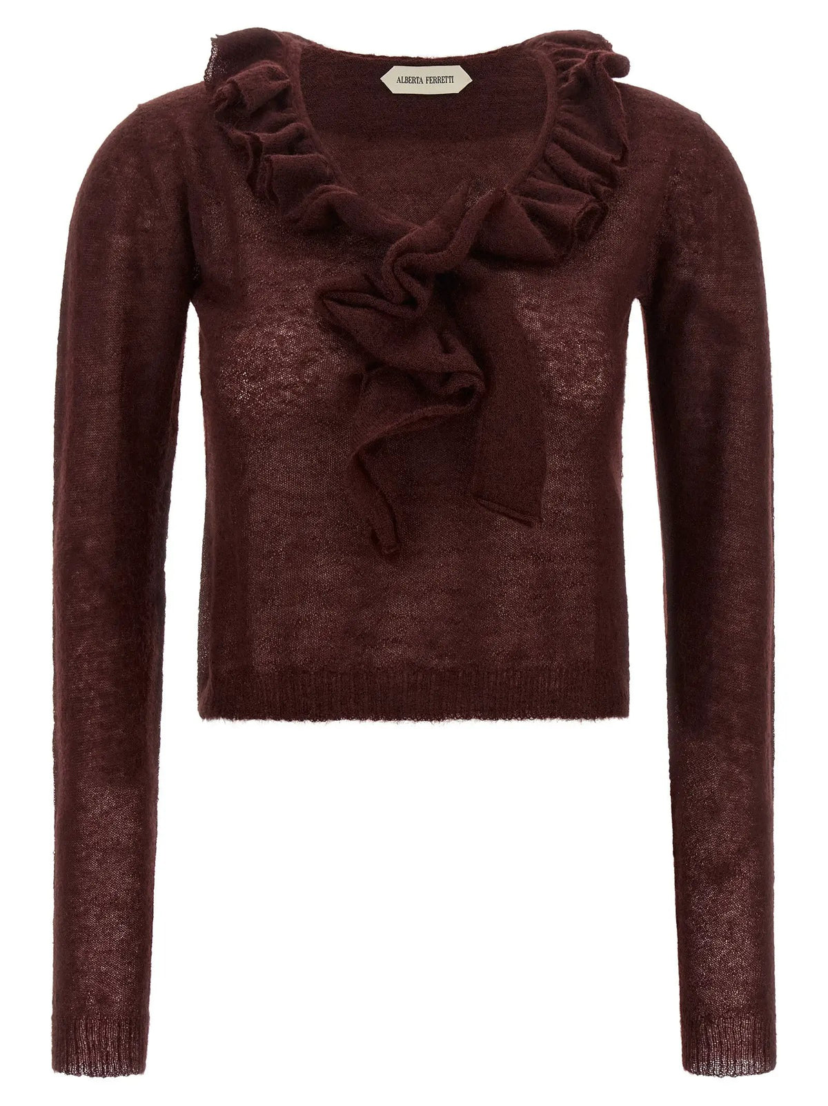 Alberta Ferretti Gilet en polyamide bordeaux