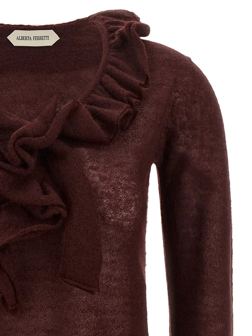 Alberta Ferretti Gilet en polyamide bordeaux