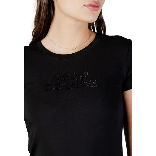 T-shirt en coton noir Armani Exchange