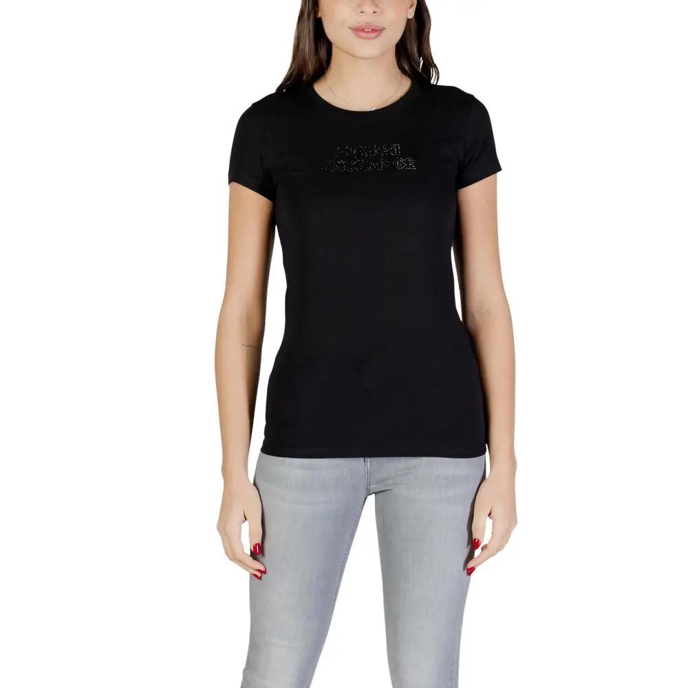 T-shirt en coton noir Armani Exchange