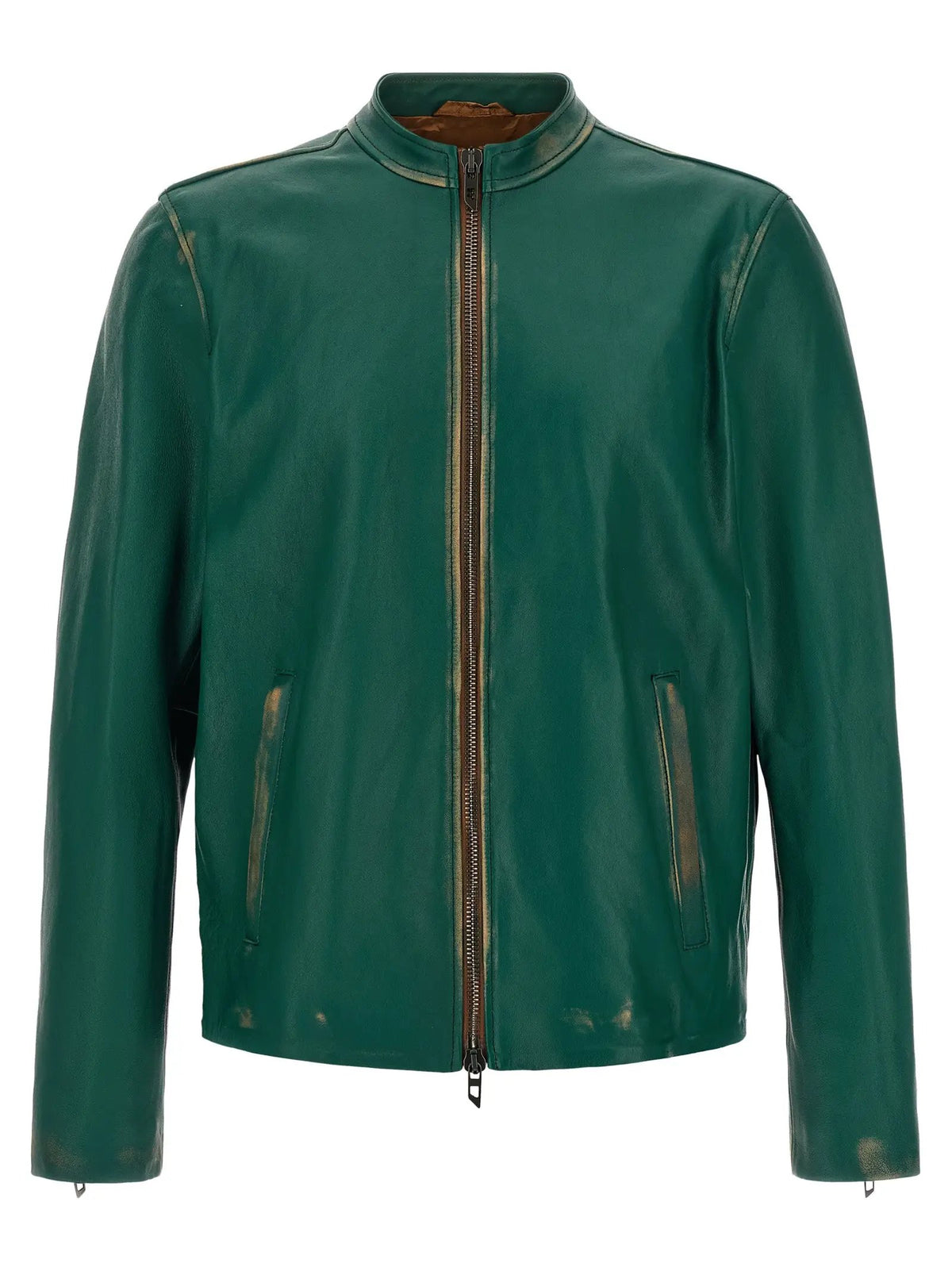 Diesel Bicolor Lamb Leather Leather Jacket