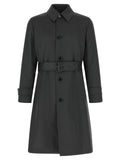 Lardini Gray Virgin Wool Coat