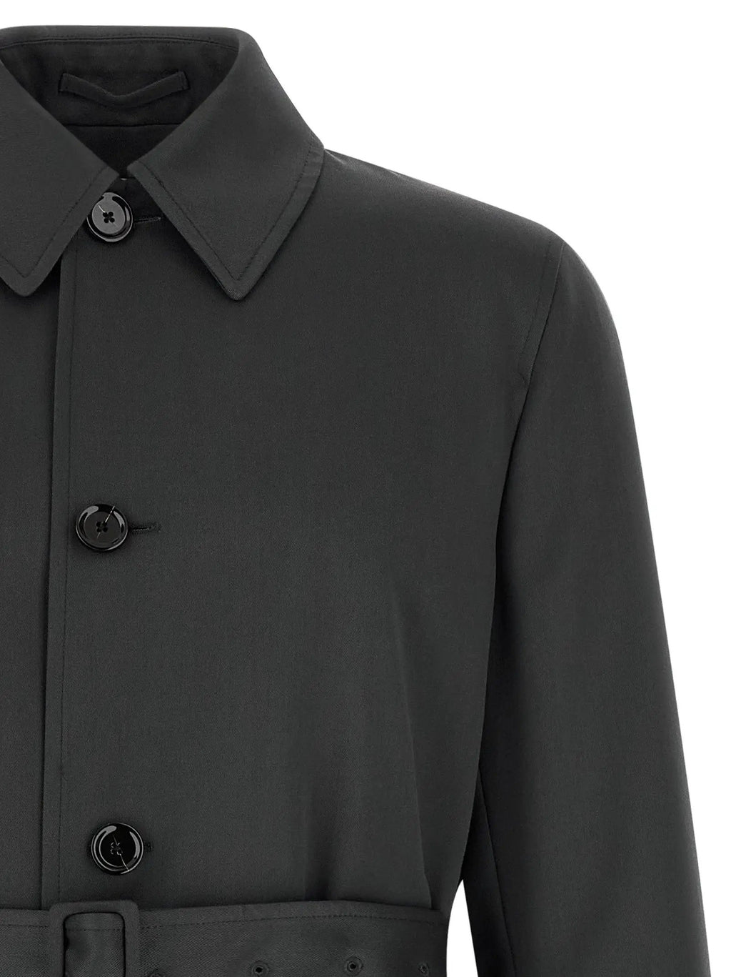 Lardini Gray Virgin Wool Coat