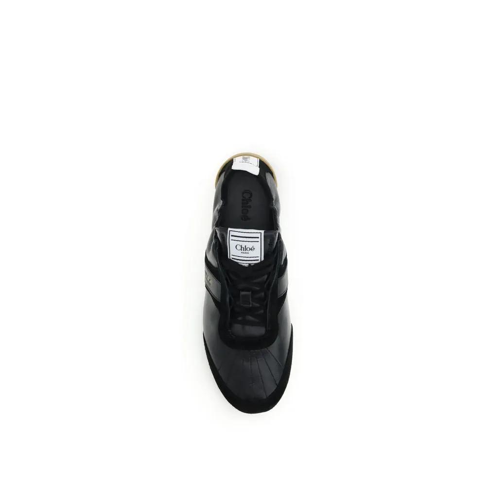 Baskets athlétiques Chloé en cuir de chèvre noir