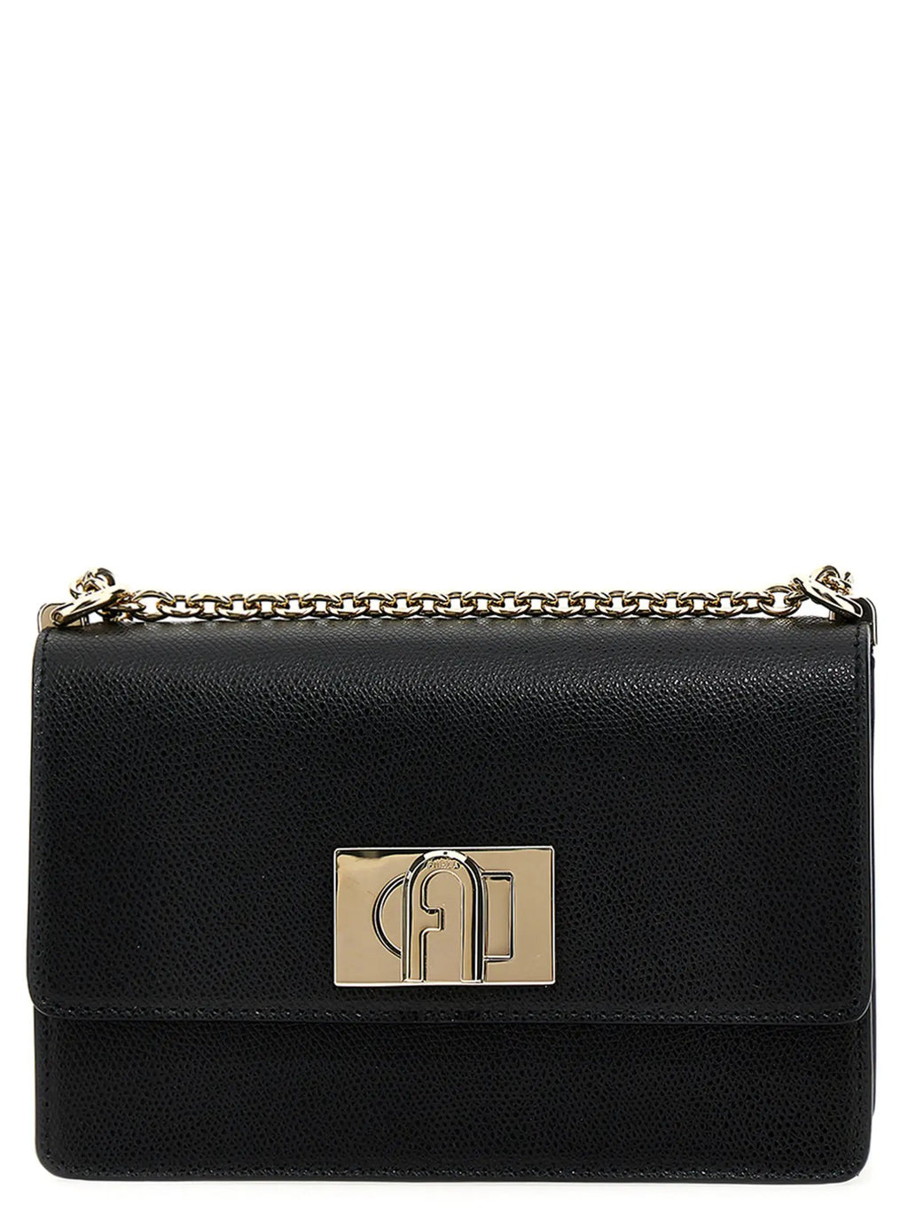 Furla Black Leather Crossbody Bag