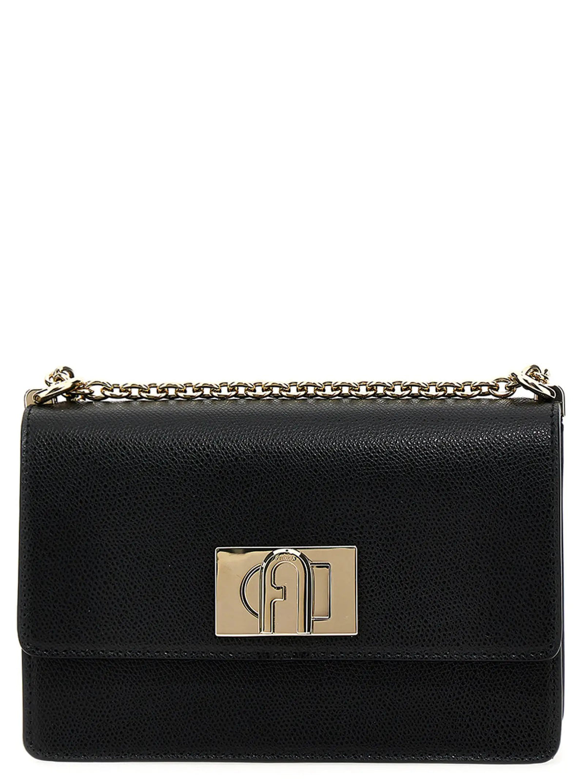 Furla Black Leather Crossbody Bag