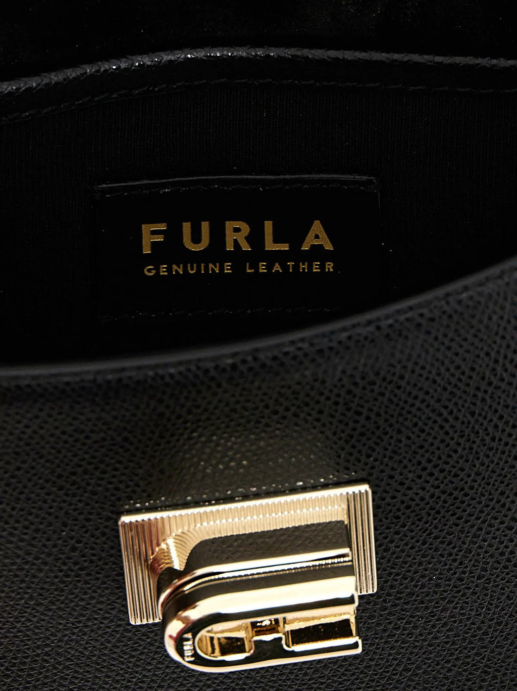 Furla Black Leather Crossbody Bag