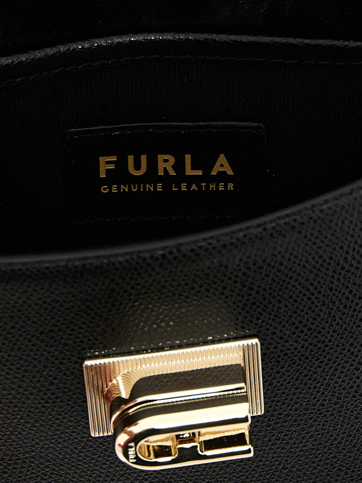 Furla Black Leather Crossbody Bag